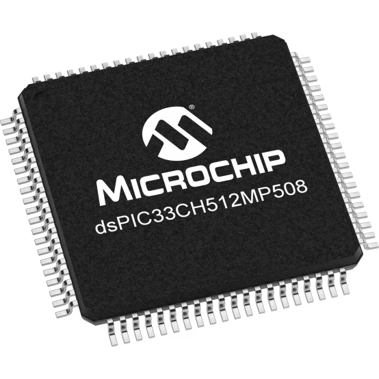 Microchip Technology-DSPIC33CH512MP508T-I/PT Microcontrollers - MCUs MCU 16-bit dsPIC RISC 512KB Flash 3.3V 80-Pin TQFP T/R