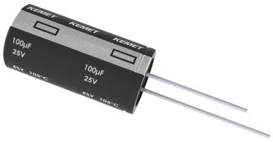 KEMET Corporation-ESY337M025AG8AA Capacitor Aluminum Electrolytic Cap Aluminum Lytic 330uF 25V 20% (8 X 16mm) Radial 3.5mm 0.056 Ohm 1A 3000h 105°C Bulk