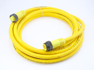 1300100033 - Mini-Change A-Size Double-Ended Cordset, 3 Poles, Male (Straight) to Female (Straight), 16 AWG, Yellow TPE Cable, 50.0m (164.04') Length 1300100033 - Mini-Change A-Size Double-Ended Cordset, 3 Poles, Male (Straight) to Female (Straight), 16 AWG, Yellow TPE Cable, 50.0m (164.04') Length