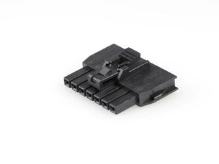 1053071207 - Nano-Fit Receptacle Housing, TPA Capable, 2.50mm Pitch, Single Row, 7 Circuits, Black, Glow-Wire Capable