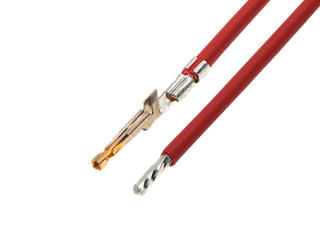 2174712211 - Pre-Crimped Lead Ultra-Fit Female-to-Pigtail, Gold (Au) Plating, 75.00mm Length, 18 AWG, Red 2174712211 - Pre-Crimped Lead Ultra-Fit Female-to-Pigtail, Gold (Au) Plating, 75.00mm Length, 18 AWG, Red