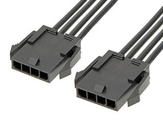 2147522042 - Micro-Fit 3.0 Male-to-Micro-Fit 3.0 Male Off-the-Shelf (OTS) Cable Assembly, Single Row, 300.00mm Length, Gold (Au) Plating, 4 Circuits, Black 2147522042 - Micro-Fit 3.0 Male-to-Micro-Fit 3.0 Male Off-the-Shelf (OTS) Cable Assembly, Single Row, 300.00mm Length, Gold (Au) Plating, 4 Circuits, Black