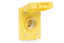 1301460114 - Watertite Extreme Male Receptacle with Single Flip Coverplate, 3 Pole/3 Wire, Non-NEMA 15A/125V, 10A/250V
