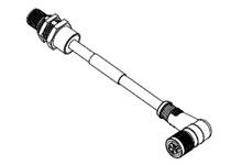 1300310012 - Micro-Change (M12) Double-Ended Cordset, 5 Poles, Male (Straight) to Female (90°), DeviceNet Standard Cable, 0.50m (1.64') Length