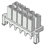 Molex-0444751411 Connector Headers and PCB Receptacles Conn Wire to Board RCP 14 POS 4.2mm Solder ST Top Entry Thru-Hole Mini-Fit Tray