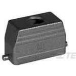 TE Connectivity-1-1102295-7 Backshells Hood 180° 6 Shell Size Silver Aluminum Die Cast Loose