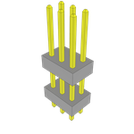 Samtec-TW-03-06-G-D-386-142 Connector Headers and PCB Receptacles Conn Board Stacker HDR 6 POS 2mm Solder ST Top Entry Thru-Hole Bulk