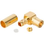 Amphenol RF-142206 Connector RF Conn SMB 0Hz to 4GHz 50Ohm Crimp RA Cable Mount PL Gold