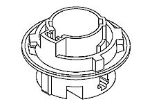 355330216 - PT Bulb Socket Single Housing Assembly, Type B, Unsealed, White