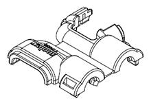 1600913210 - MXP120 Backshell, Exit Direction Left, Flange Size NW 4.5, 3 Circuits