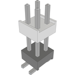 Samtec-HW-02-15-T-D-435-SM Connector Headers and PCB Receptacles Conn Board Stacker HDR 4 POS 2.54mm Solder ST Top Entry SMD Layer