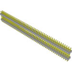 Samtec-TW-50-05-G-D-375-090 Connector Headers and PCB Receptacles Conn Board Stacker HDR 100 POS 2mm Solder ST Top Entry Thru-Hole Bulk