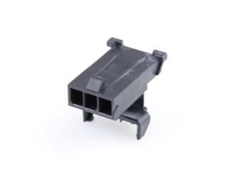 2008750003 - Micro-Fit TPA Free-Hanging Plug Housing, Single Row, 3 Circuits, UL 94V-0, Low-Halogen, Black