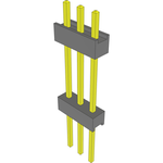 Samtec-EW-03-12-L-S-580 Connector Headers and PCB Receptacles Conn Board Stacker HDR 3 POS 2.54mm Solder ST Top Entry Thru-Hole Bulk