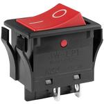 NKK Switches-JWL21RC2A Switch Rocker Switch Rocker ON None OFF DPST Quick Connect/Solder Lug Curved Rocker 16A 250VAC 72VDC 25000Cycles