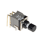NKK Switches-BB16AV-FA Switch Push Button Switch Push Button ON ON SPDT Round Plunger 0.1A 28VAC 28VDC 0.4VA Alternate Thru-Hole PC Pins