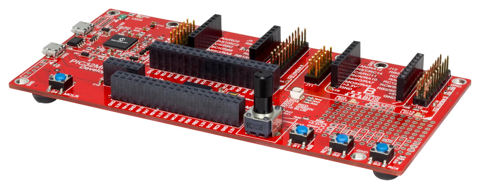 Development Board, PIC32 MCUs, Click Board Compatible, On-Board Programmer, Low Power