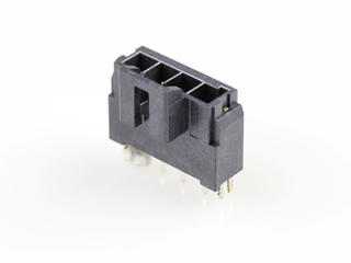 1722871104 - Ultra-Fit Vertical Header, 3.50mm Pitch, Single Row, 4 Circuits, with Solder Clips, Tin (Sn), Glow-Wire Capable, Black