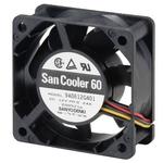 SANYO DENKI-9A0612F401 Blowers and Fans DC Fan Axial Ball Bearing 12V 6V to 13.8V 15.5CFM 24dB 60 X 60 X 25mm