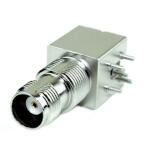 Amphenol RF-031-5660 Connector RF Conn TNC 0Hz to 11GHz 50Ohm Solder RA Thru-Hole RCP Gold Tray