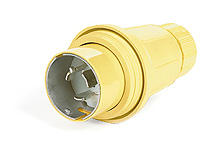1301550155 - Watertite Extreme Plug with California Style Locking Blade, 2 Pole/3 Wire, Non-NEMA, 250V, Cord Grip Body Size F5