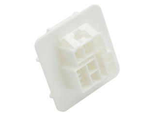 2026500909 - VersaBlade Multi-Module 2-3-4 Hybrid Receptacle Housing, 9 Circuits, Full Flange Panel Mount, Natural, Glow-Wire Capable