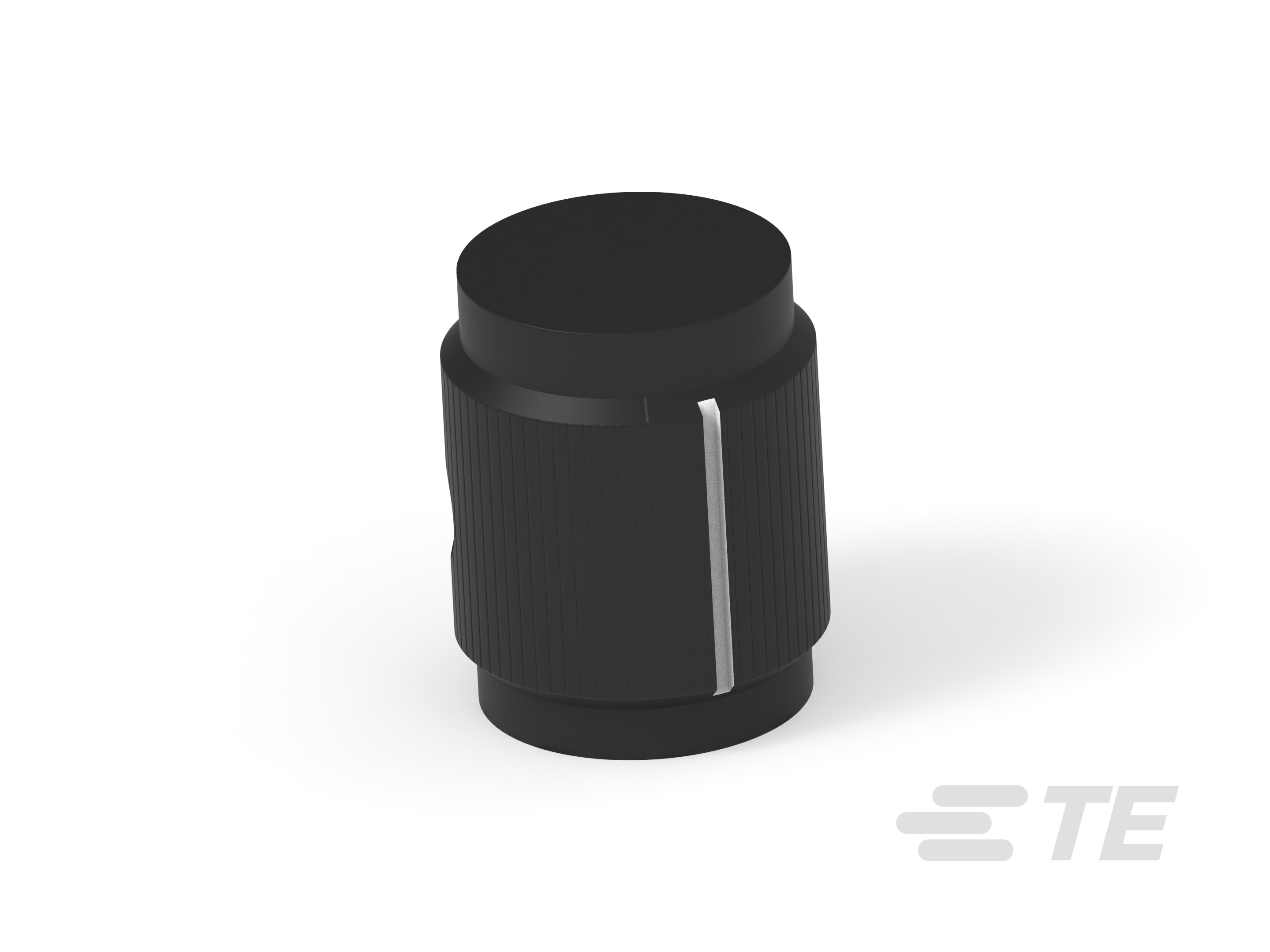 KN500B1/4=KNOB BLACK KNURL 1/4-4-1437622-6