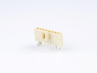1053092108 - Nano-Fit Vertical Header, Through Hole, 2.50mm Pitch, Single Row, 8 Circuits, with Kinked Pins, Tin (Sn) Plating, Natural, Glow-Wire Capable, Tray