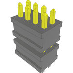 Samtec-FW-04-01-L-D-226-065 Connector Headers and PCB Receptacles Conn Board Stacker HDR 8 POS 1.27mm Solder ST Top Entry Thru-Hole FLEX STACK™ Layer