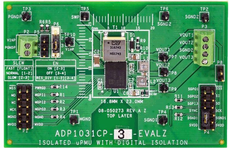 Analog Devices-ADP1031CP-5-EVALZ Development Kits and Tools ADP1031ACPZ-5 Digital Isolator Evaluation Board