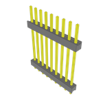 Samtec-ZW-09-20-T-S-820-085 Connector Headers and PCB Receptacles Conn Board Stacker HDR 9 POS 2.54mm Solder ST Top Entry Thru-Hole Bulk