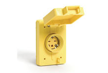 1301460137 - Watertite Extreme Receptacle with Single Flip Coverplate, 2 Pole/3 Wire,  NEMA 6-15, 250V