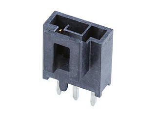 1053091203 - Nano-Fit Vertical Header, Through Hole, 2.50mm Pitch, Single Row, 3 Circuits, with Kinked Pins, 0.38µm Gold (Au) Plating, Black, Glow-Wire Capable, Tray 1053091203 - Nano-Fit Vertical Header, Through Hole, 2.50mm Pitch, Single Row, 3 Circuits, with Kinked Pins, 0.38µm Gold (Au) Plating, Black, Glow-Wire Capable, Tray