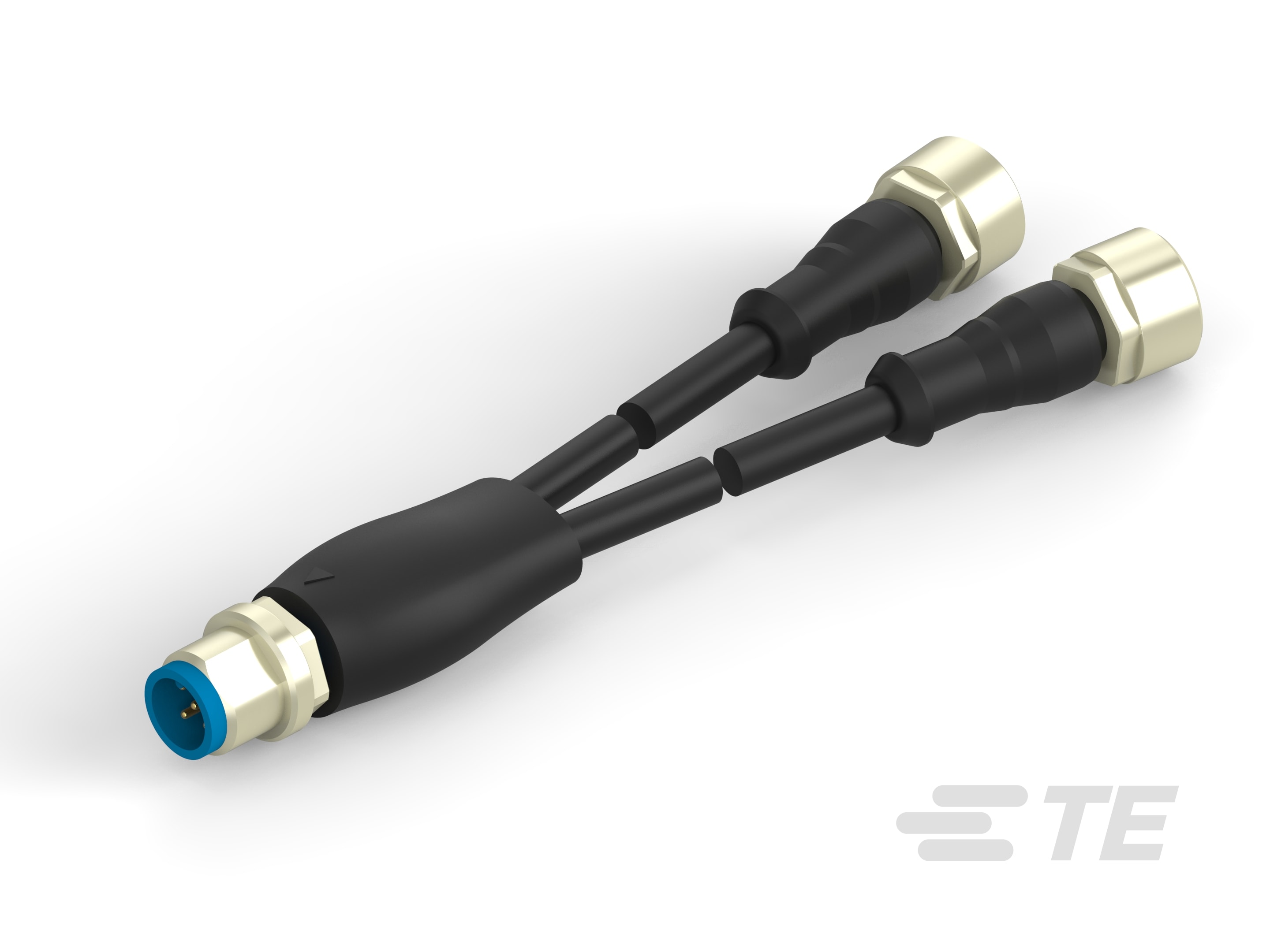 M12 Y conn Male to 2xM12 Female A-2273107-1