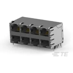 TE Connectivity-6339168-1 Connector Telephone and Telecom Conn RJ-45 F 64 POS 1.02mm Solder RA Thru-Hole 64 Terminal 8 Port Cat 5 Tray
