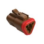 Amphenol-AT06-3S-BRN Connector Discrete Wire Housing Conn Housing PL 3 POS Crimp ST Cable Mount Brown Box Amphenol-AT06-3S-BRN Connector Discrete Wire Housing Conn Housing PL 3 POS Crimp ST Cable Mount Brown Box