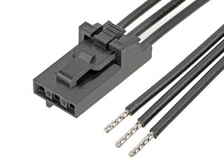 2162711030 - SL Female-to-Pigtail Off-the-Shelf (OTS) Cable Assembly, Positive Lock, Single Row, 50.00mm Length, Tin (Sn) Plating, 3 Circuits, Black