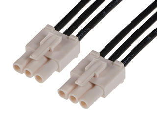 2162901031 - Standard .093" Female-to-Standard .093" Female Off-the-Shelf (OTS) Cable  Assembly, Single Row, 150.00mm Length, Tin (Sn) Plating, 3 Circuits, Natural