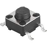 SCHURTER-1301.9301 Switch Tactile Switch Tactile N.O. SPST Round Button PC Pins 0.05A 12VDC >100000Cycles 1.6N Thru-Hole Box
