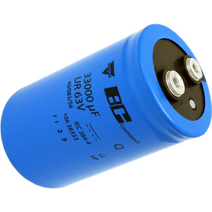 Vishay-MAL210616103E3 Capacitor Aluminum Electrolytic Cap Aluminum Lytic 10000uF 25V -10% to 30% (35 X 80mm) Clamp Mount Screw 0.04 Ohm 7.7A 20000h 85°C Bulk