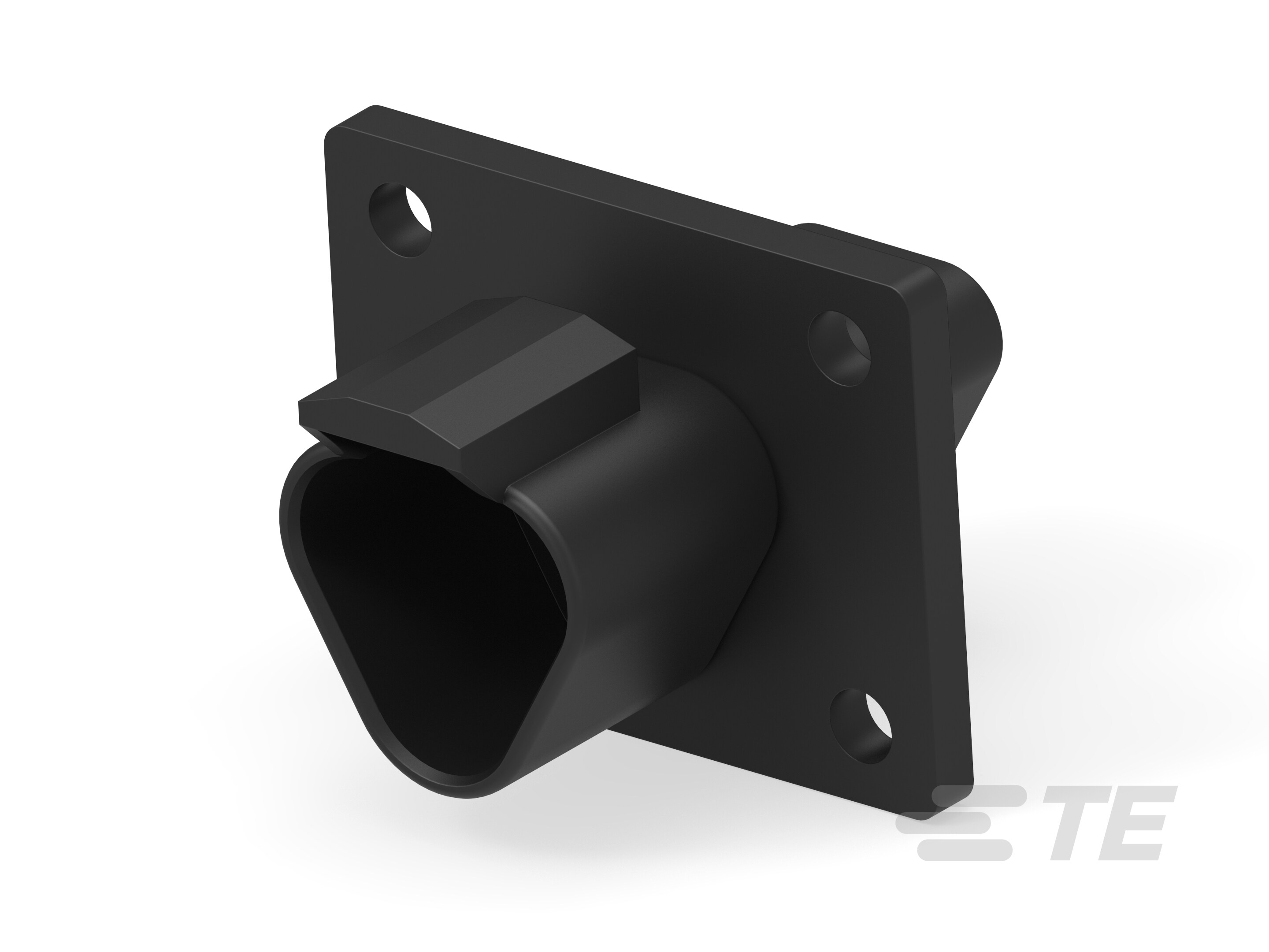 REC, 3P, BLK, N, FLANGE-DT04-3P-LE14 REC, 3P, BLK, N, FLANGE-DT04-3P-LE14