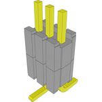 Samtec-HDWM-03-01-G-S-250-SM Connector Headers and PCB Receptacles Conn Board Stacker HDR 3 POS 1.27mm Solder ST SMD Layer