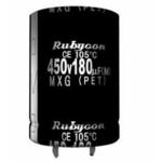 Rubycon Corporation-450MXG470MEFCSN35X40 Capacitor Aluminum Electrolytic Cap Aluminum Lytic 470uF 450V 20% (35 X 40mm) Snap-In 10mm 1.95A 3000h 105°C Bulk