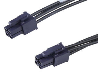 2240941044 - Mini-Fit Versa-to-Mini-Fit Versa Off-the-Shelf (OTS) Cable Assembly, 4.20mm Pitch, Dual Row, 600.00mm Length, 4 Circuits, Black