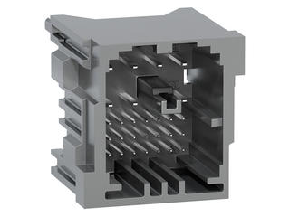 2005010281 - stAK50h Vertical Hybrid Header, 28 Circuits, Key 1, Dark Gray, Tube