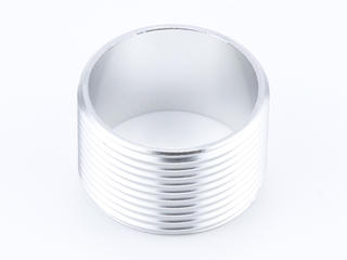 1302011692 - Mini-Change 1 3/8"-16 UN-2A External Threaded Adapter, Aluminum, Clear Anodize Finish