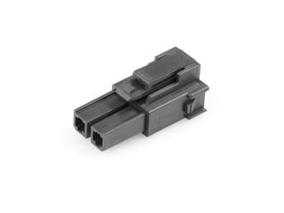 2004561212 - Mega-Fit Tangless TPA-Capable Receptacle Housing, Single Row, 2 Circuit, UL 94V-0, Glow-Wire Capable, Black