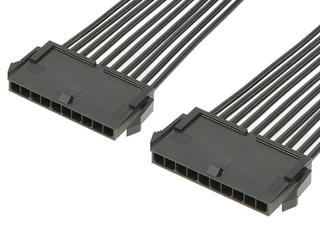 2147522103 - Micro-Fit 3.0 Male-to-Micro-Fit 3.0 Male Off-the-Shelf (OTS) Cable Assembly, Single Row, 600.00mm Length, Gold (Au) Plating, 10 Circuits, Black