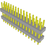 Samtec-TW-15-04-S-D-290-105 Connector Headers and PCB Receptacles Conn Board Stacker HDR 30 POS 2mm Solder ST Top Entry Thru-Hole Bulk