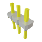 Samtec-TLW-103-05-T-S Connector Headers and PCB Receptacles Conn Unshrouded Header HDR 3 POS 2.54mm Solder ST Top Entry Thru-Hole Bulk
